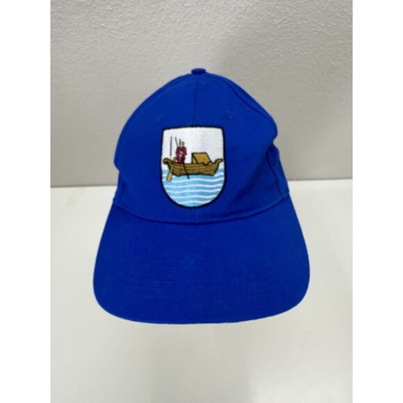 Big X Baseball Hat Boating Fisherman Embroidered Bleu Adjustable Cap - Picture 1 of 9